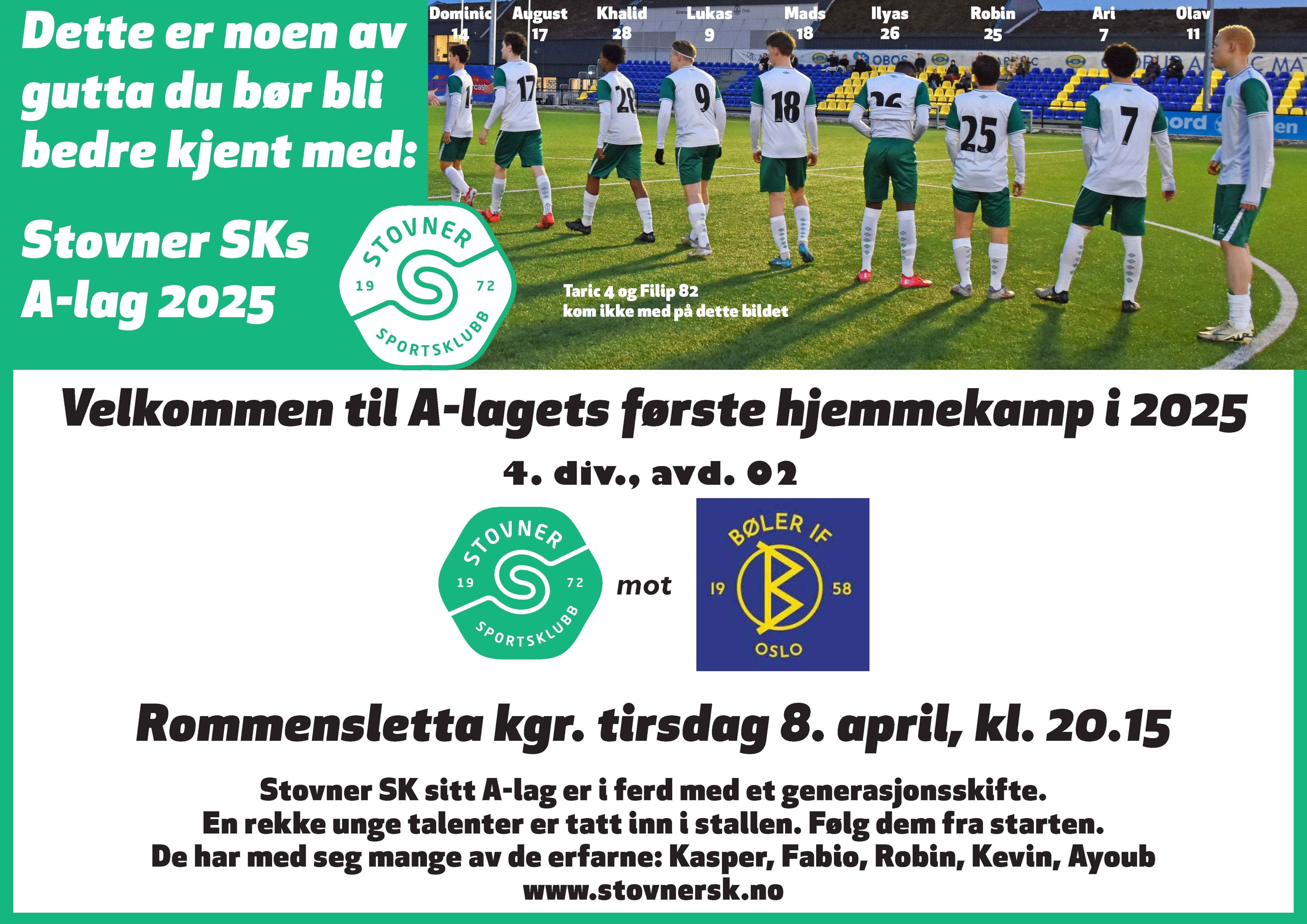 A-laget åpner hjemmesesongen mot Bøler